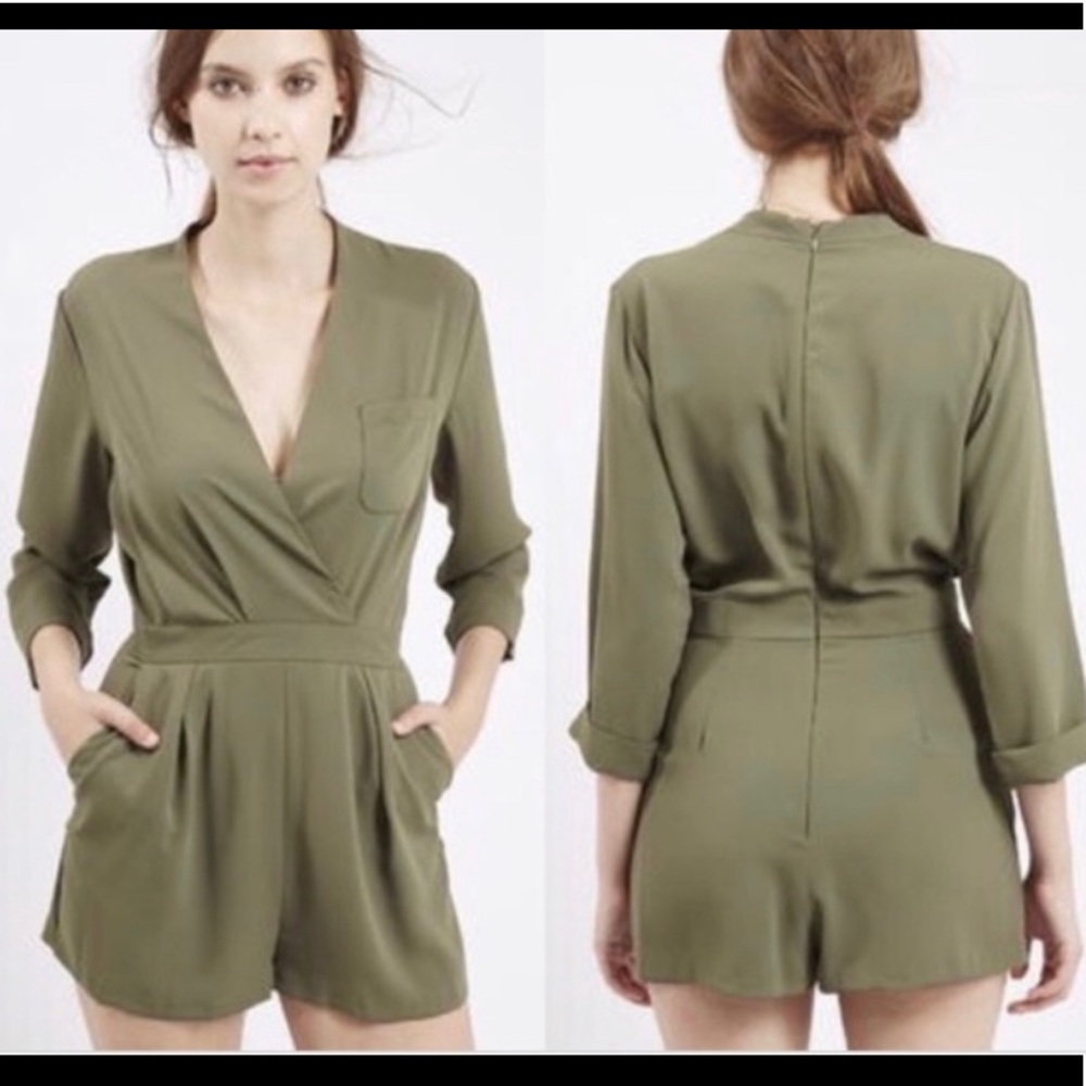 Topshop Long Sleeve Romper